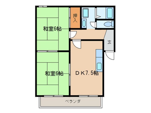 パピヨン　タナカの物件間取画像